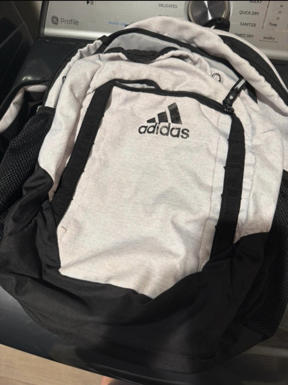 adidas Two-Tone Light Gray and Black Backpack